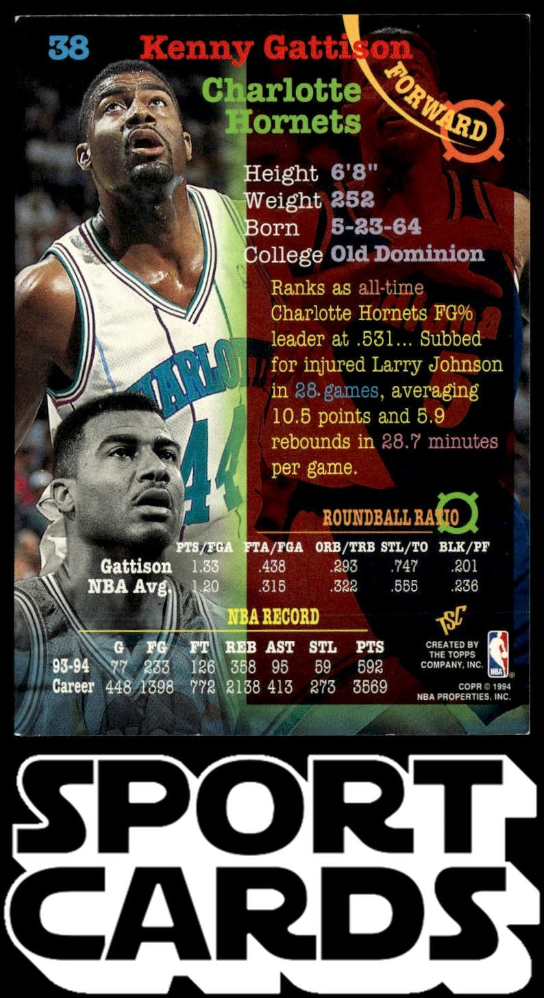 1994-95 Stadium Club #38 Kenny Gattison Super Teams NBA Finals SportCards.com