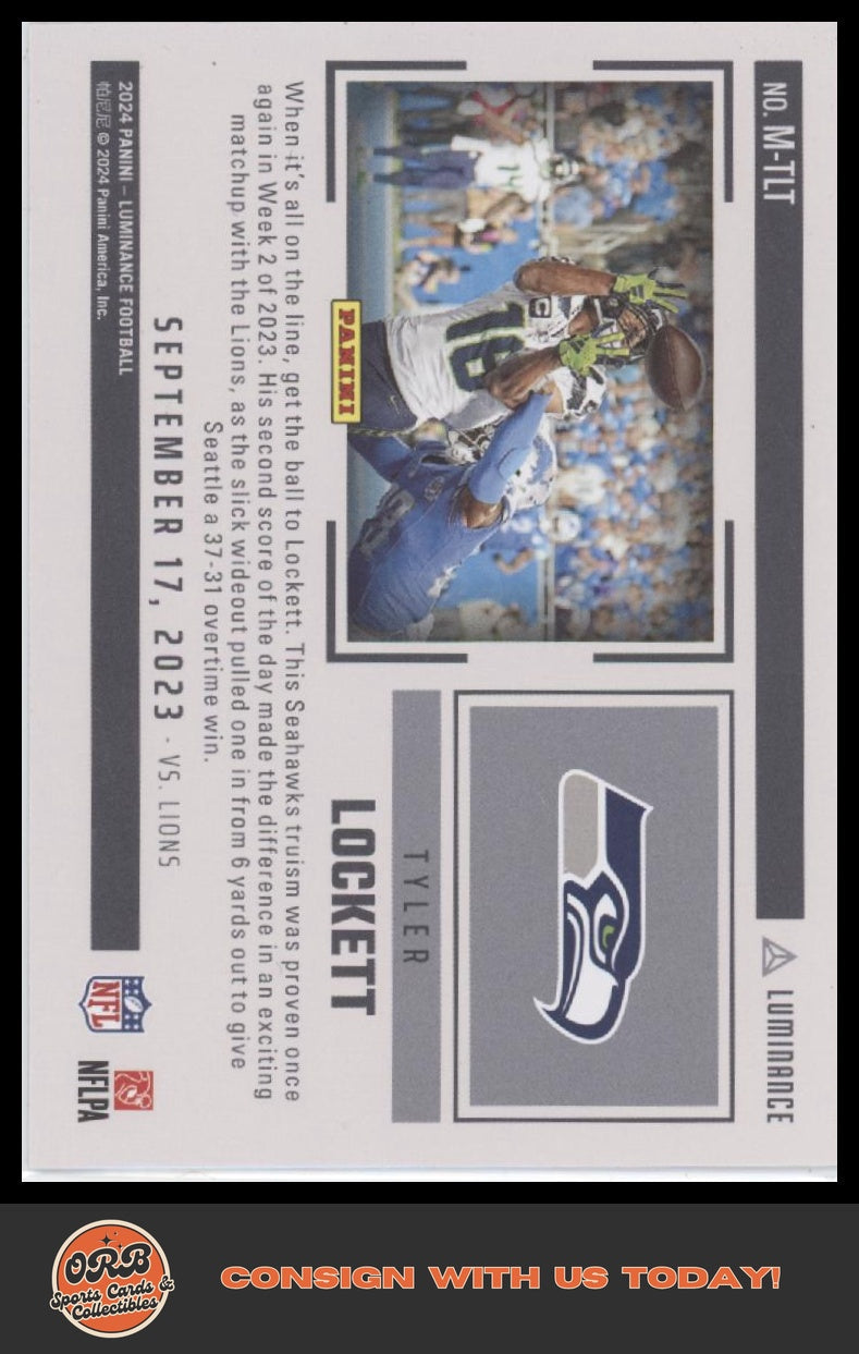 Tyler Lockett 2024 Panini Luminance #M-TLT Moments