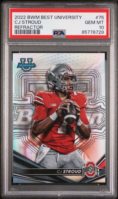cj stroud graded card Ohio State Buckeyes 2022 Bowman Best U Refractor #75 SGC Authenticated 10 Competitive Magic Commemorate his electric college Size:36” x 24” Disney Lorcana - Reign