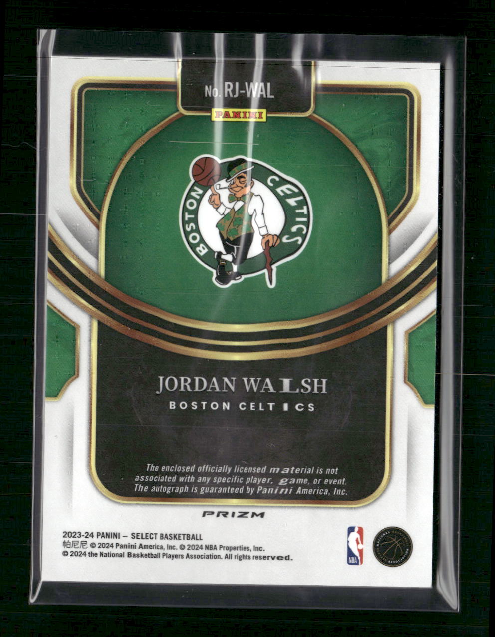 Jordan Walsh 2023-24 Panini Select Rookie Jersey Autographs Red Wave Prizms