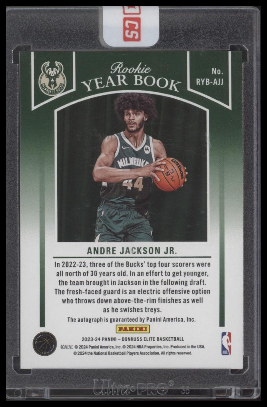 Andre Jackson Jr. 2023-24 Donruss Elite Rookie Yearbook Autographs