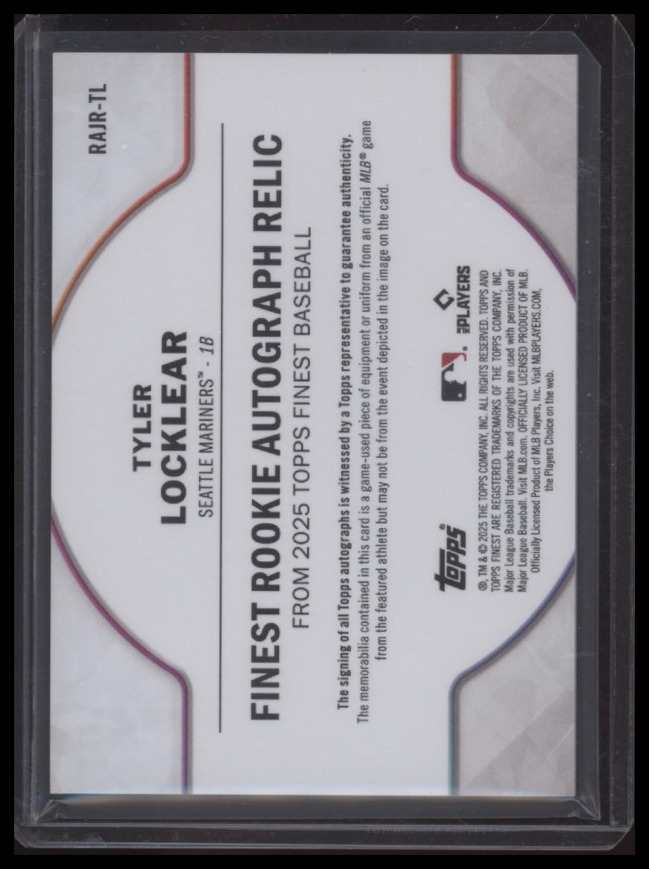 2025 Topps Finest Tyler Locklear RC #RAJR-TL ROOKIE AUTOGRAPH RELIC /299