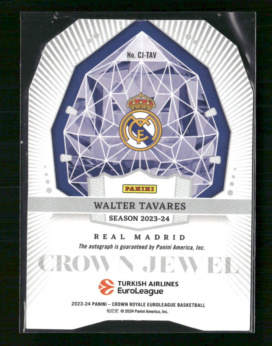 Walter Tavares 2023-24 Panini Crown Royale #CJ-TAV Crown Jewel Signatures #/25