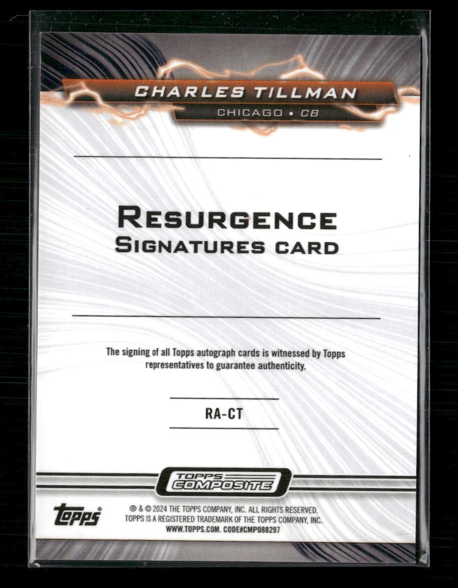 Charles Tillman 2023 Topps Composite #RA-CT Resurgence Signatures #/25