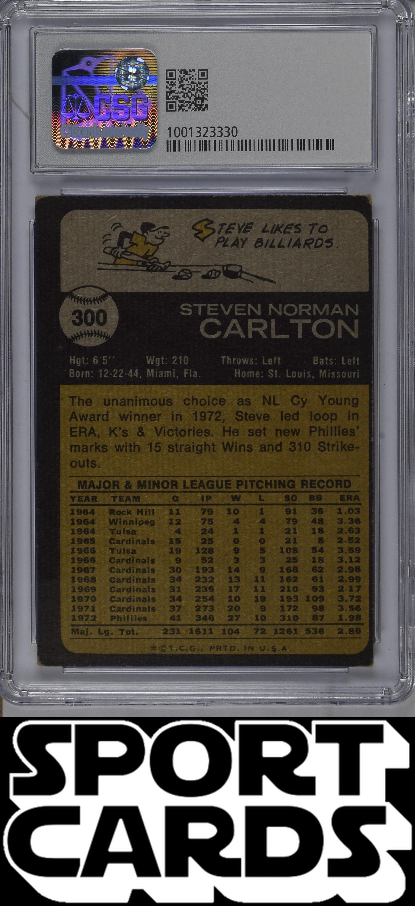 Topps #300 Steve Carlton CSG 4 SportCards.com