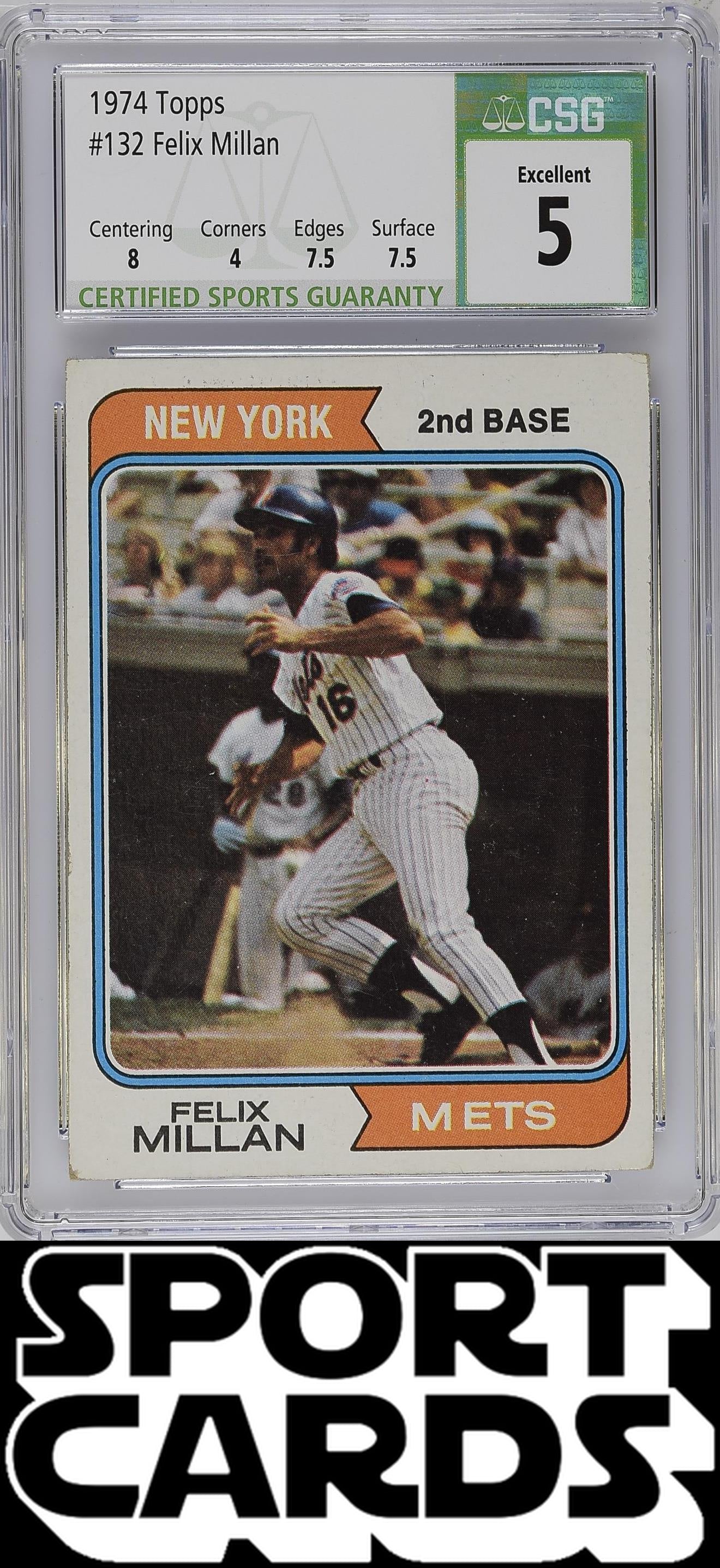 Topps #132 Felix Millan CSG 5 SportCards.com
