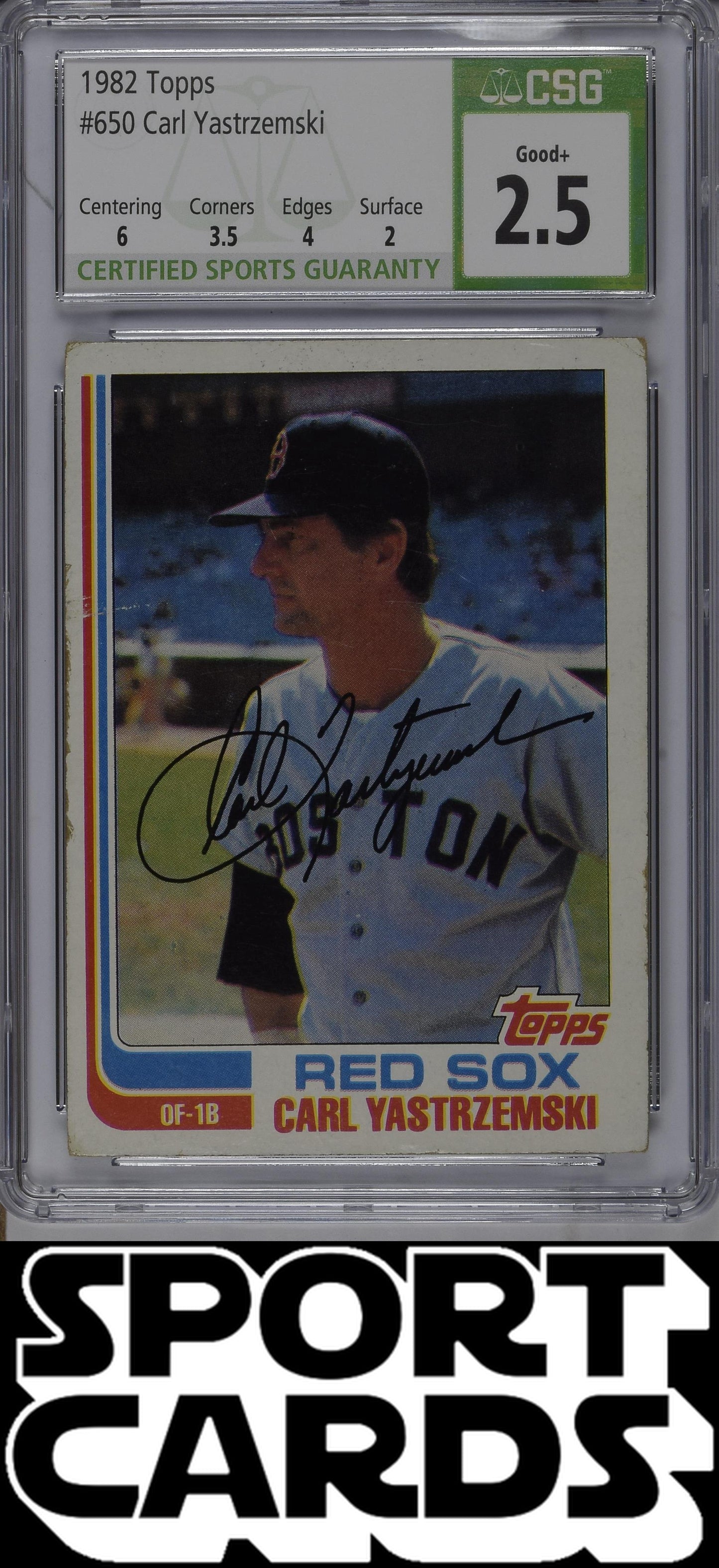 Topps #650 Carl Yastrzemski CSG 2.5 SportCards.com