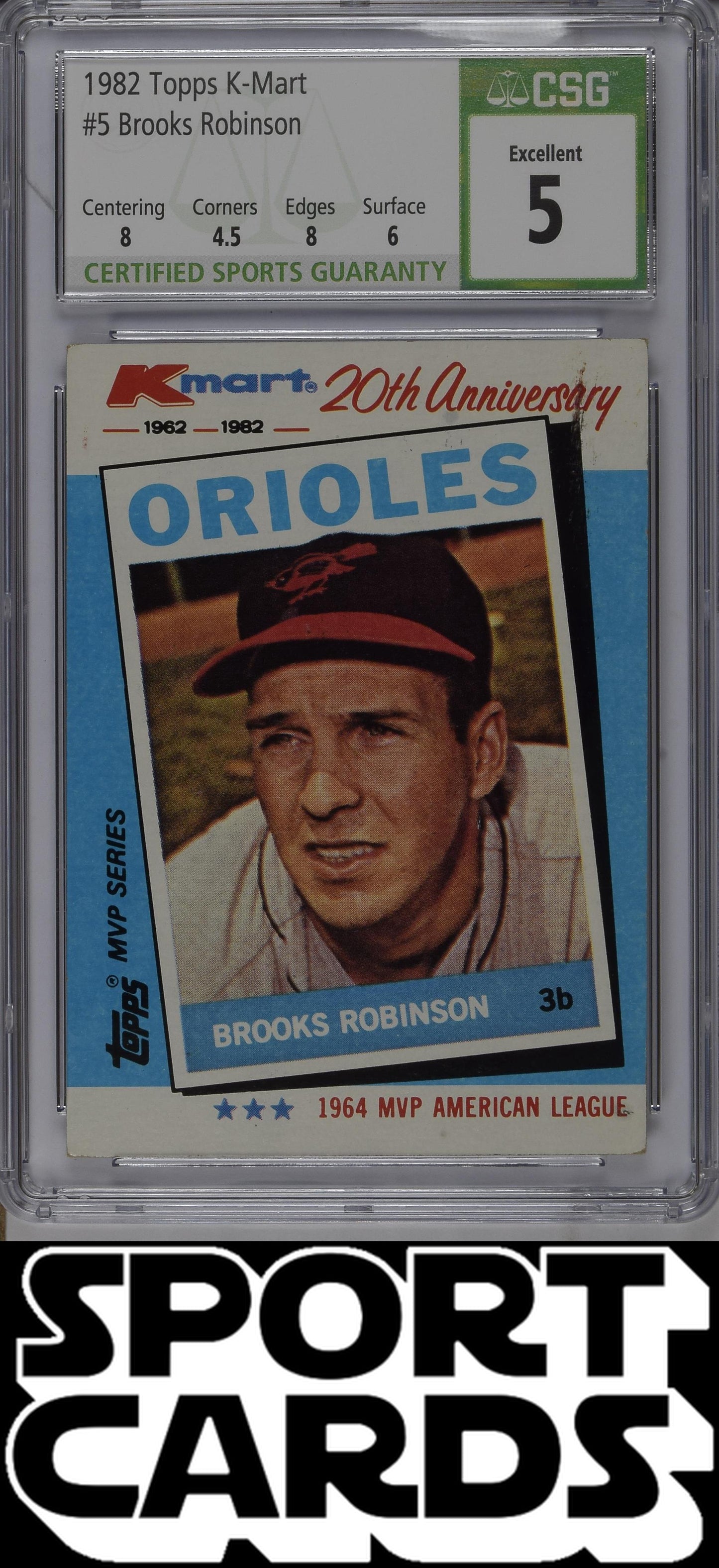 1982 K-Mart #5 Brooks Robinson CSG 5 SportCards.com