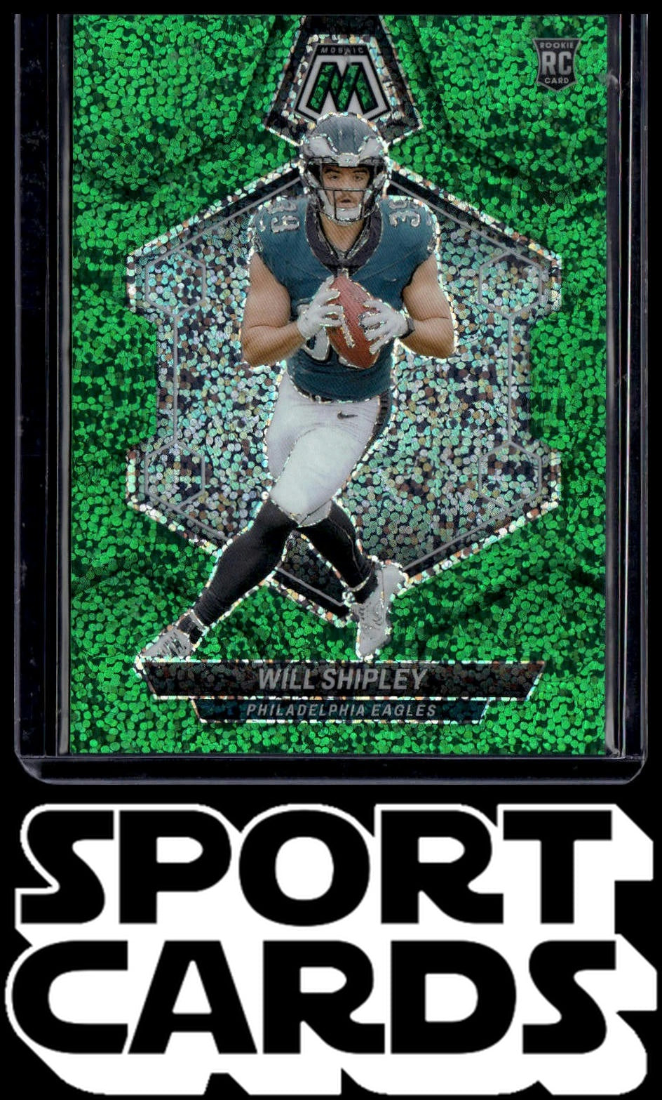 2024 Panini Mosaic #386 Will Shipley Green Sparkle #/8 SportCards.com