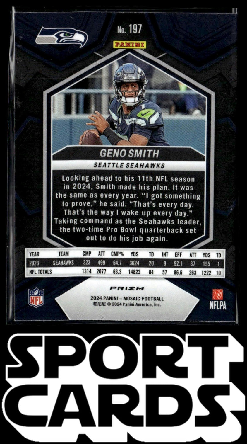 2024 Panini Mosaic #197 Geno Smith Red Sparkle SportCards.com
