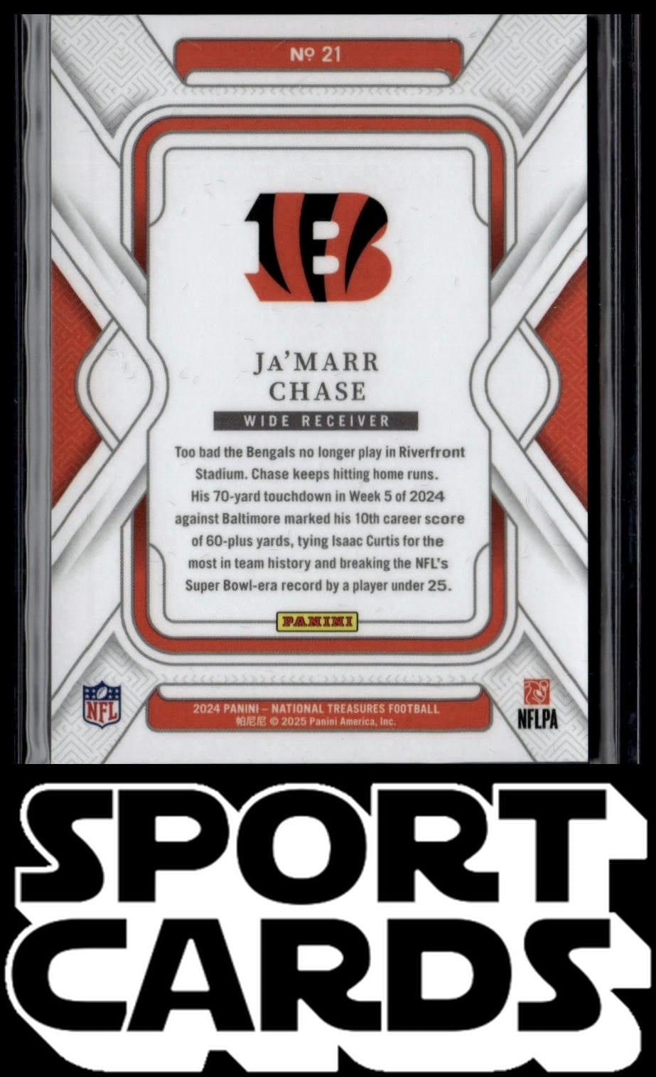 2024 Panini National Treasures #21 Ja'Marr Chase #/99 SportCards.com