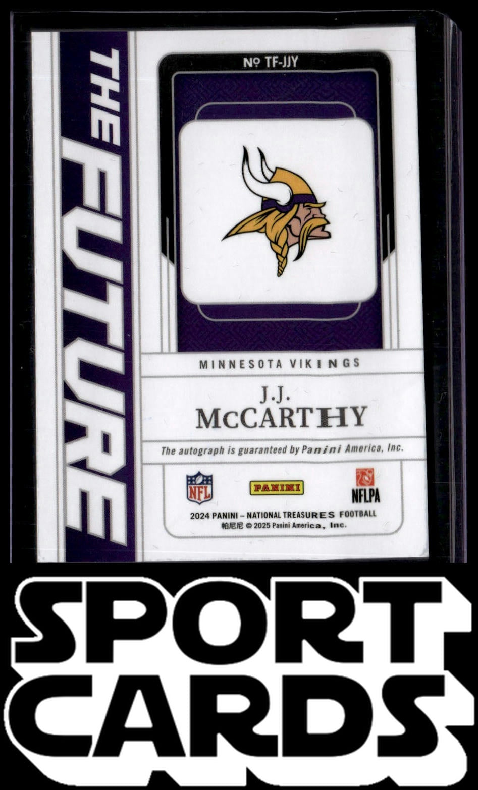 2024 National Treasures #TF-JJY J.J. McCarthy The Future Holo Silver #/25