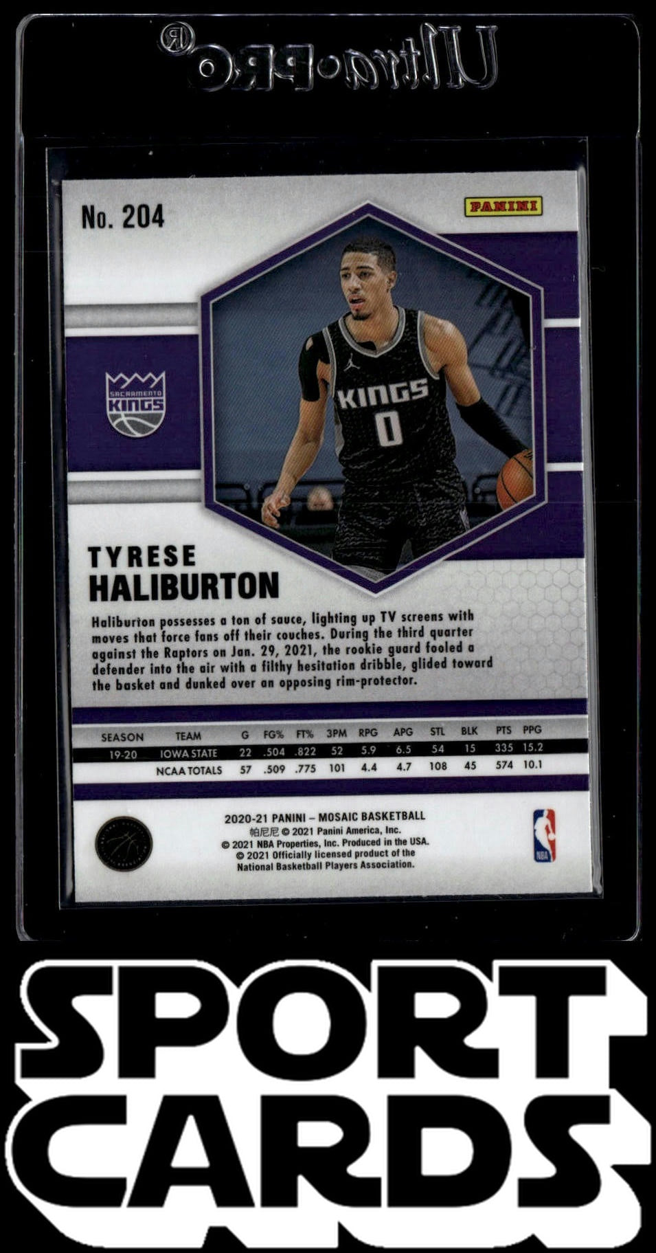 2020-21 Panini Mosaic #204 Tyrese Haliburton Silver SportCards.com