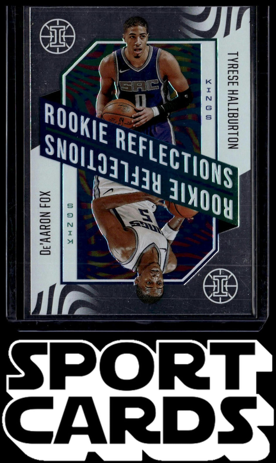 2020-21 Panini Illusions #12 Tyrese Haliburton / De'Aaron Fox Rookie Reflections