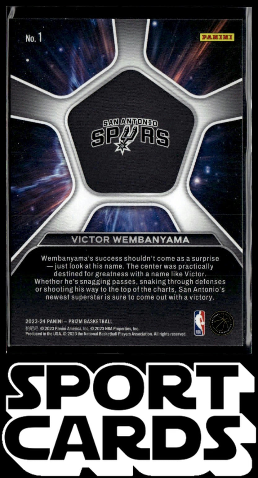 2023-24 Panini Prizm #1 Victor Wembanyama Deep Space SportCards.com
