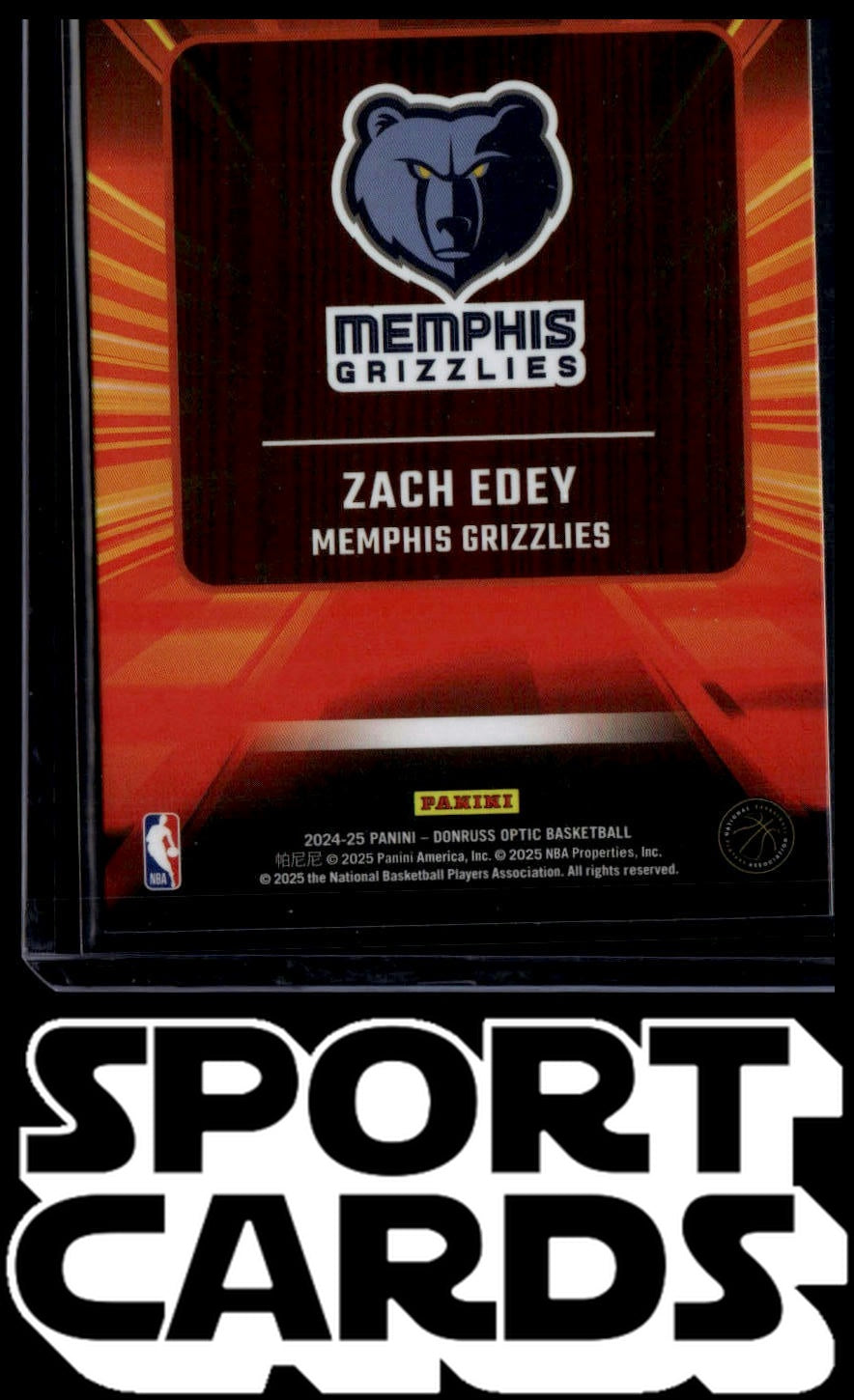 2024-25 Donruss Optic #10 Zach Edey Express Lane SportCards.com