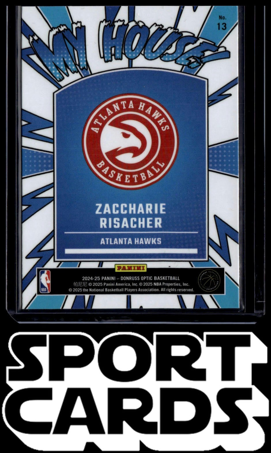 2024-25 Donruss Optic #13 Zaccharie Risacher My House SportCards.com