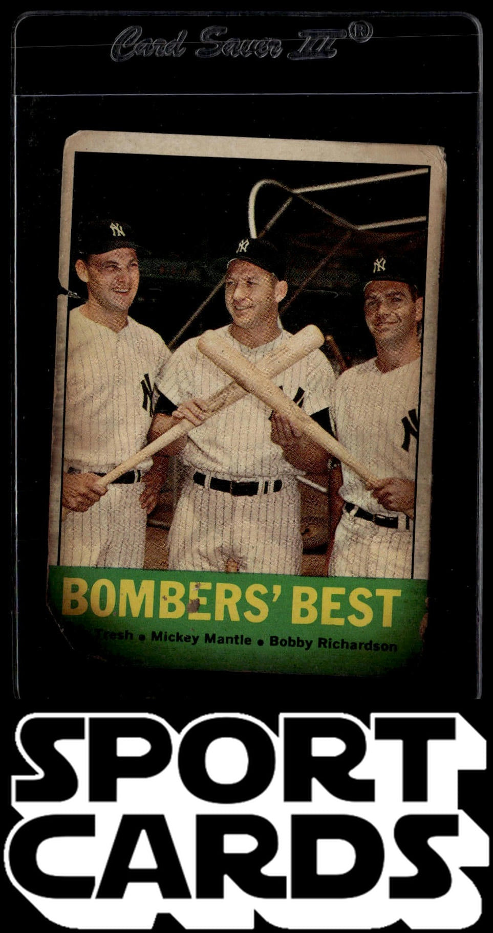 1963 Topps #173a Bomber's Best (Mickey Mantle / Bobby Richardson / Tom Tresh)