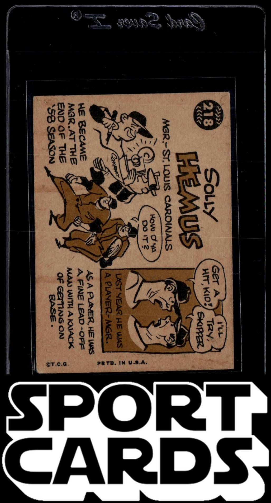 1960 Topps #218 Solly Hemus SportCards.com
