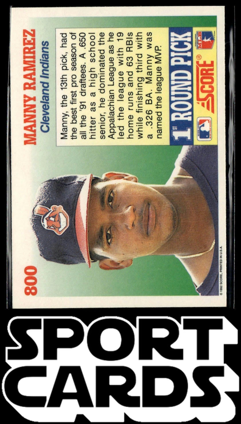 1992 Score #800 Manny Ramirez SportCards.com