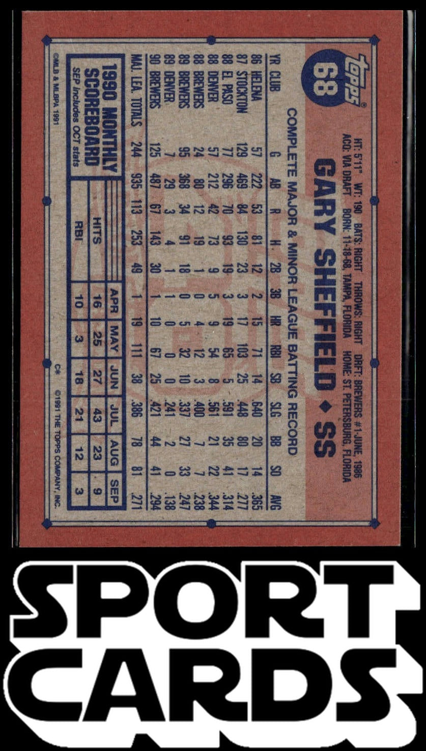 1991 Topps #68 Gary Sheffield SportCards.com
