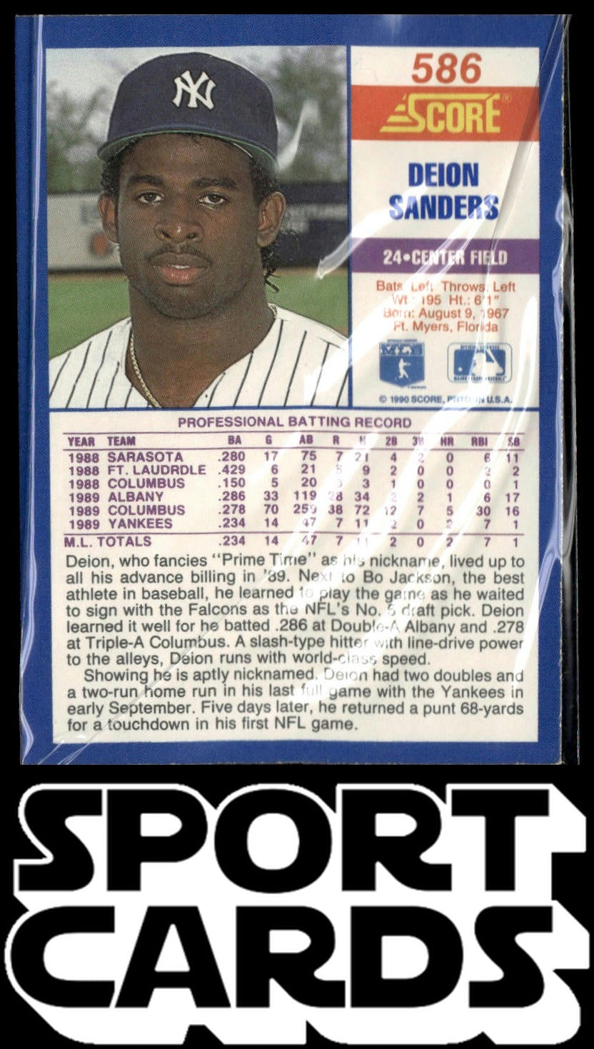 1990 Score #586 Deion Sanders SportCards.com