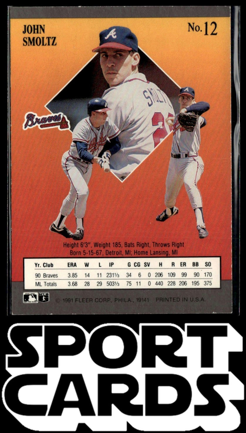 1991 Ultra #12 John Smoltz SportCards.com