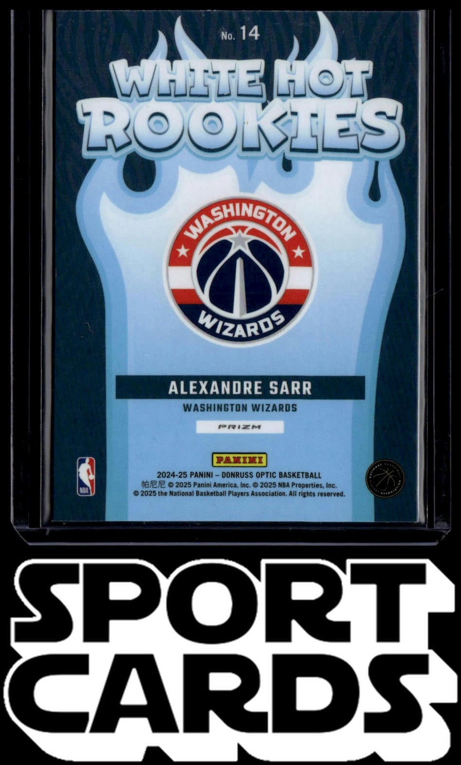 2024-25 Donruss Optic #14 Alexandre Sarr White Hot Rookies SportCards.com