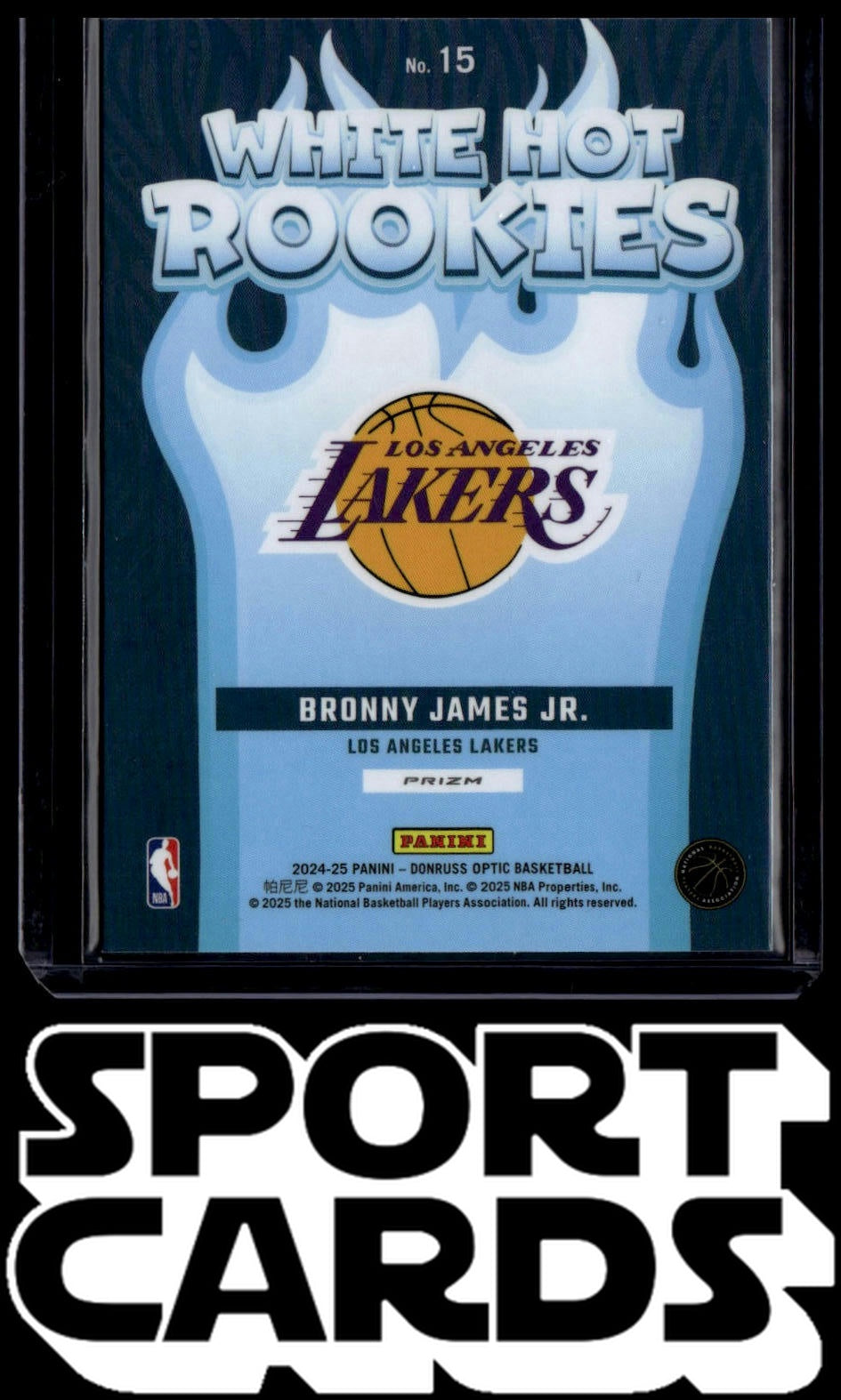 2024-25 Donruss Optic #15 Bronny James Jr. White Hot Rookies SportCards.com