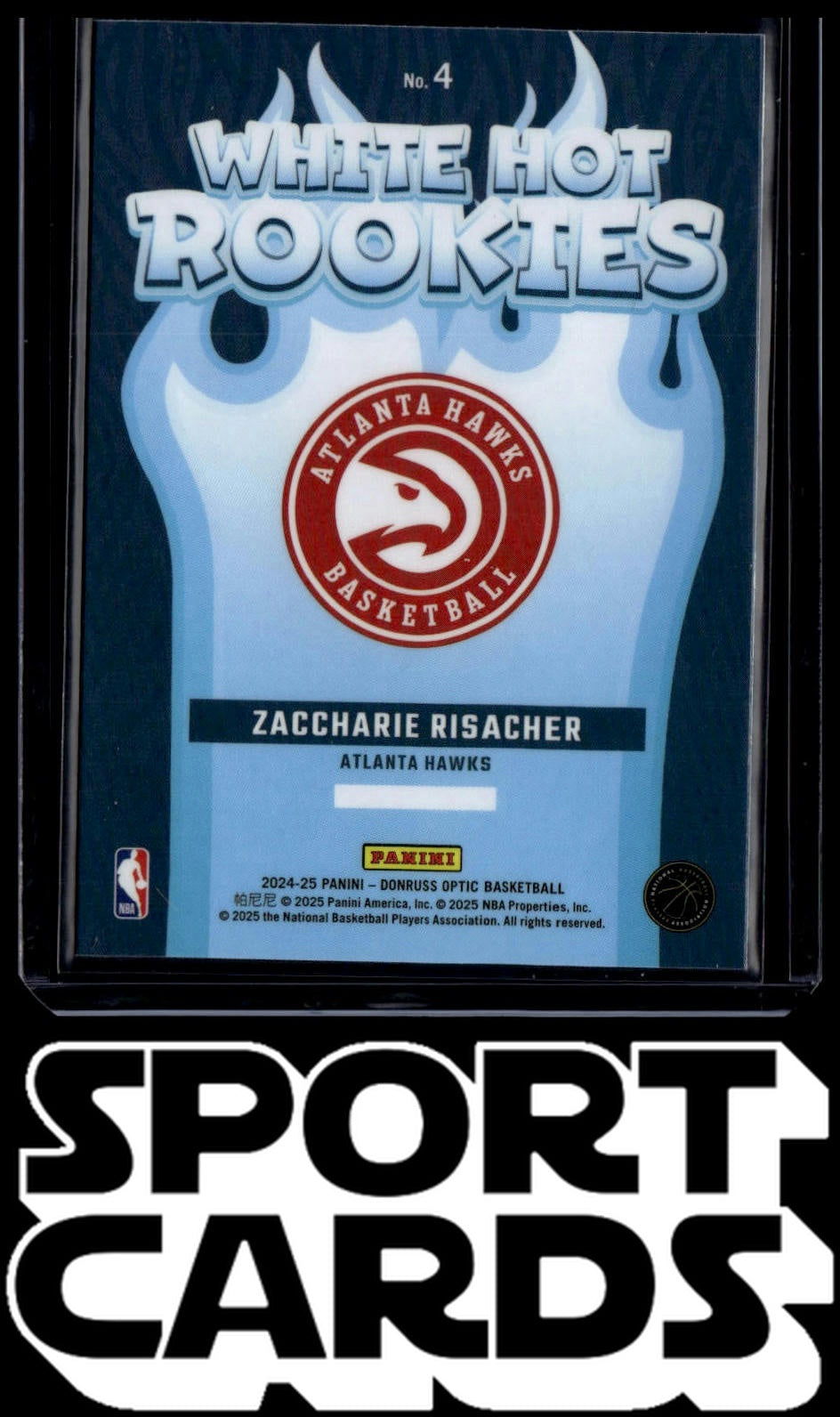 2024-25 Donruss Optic #4 Zaccharie Risacher White Hot Rookies SportCards.com