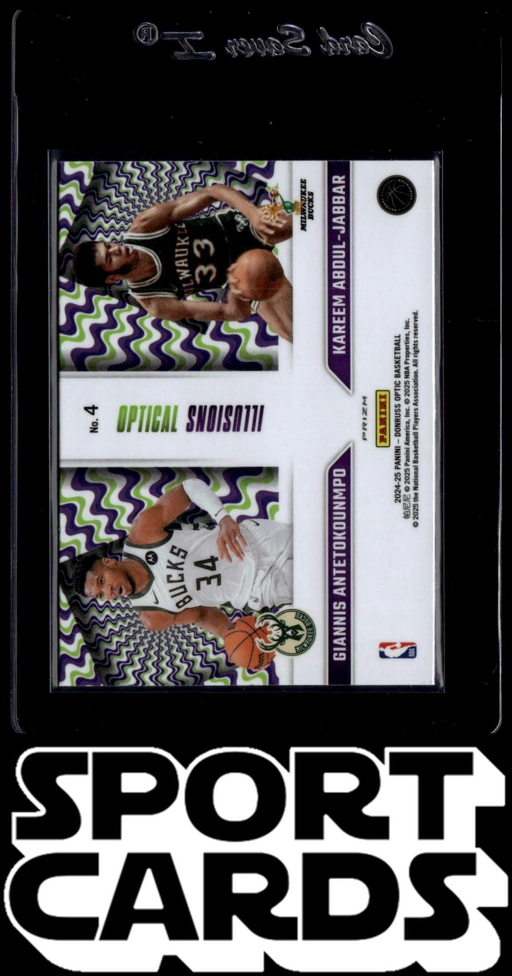 2024-25 Donruss Optic #4 Giannis Antetokounmpo/Kareem Abdul-Jabbar