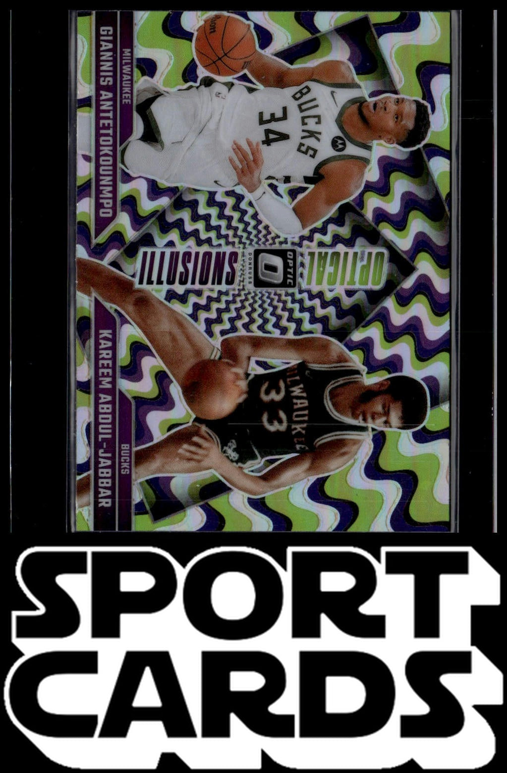 2024-25 Donruss Optic #4 Giannis Antetokounmpo/Kareem Abdul-Jabbar