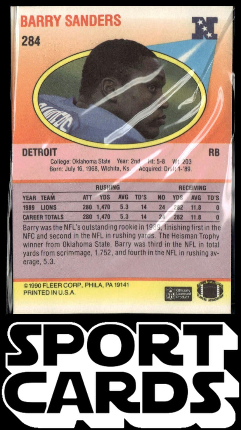 1990 Fleer #284 Barry Sanders SportCards.com