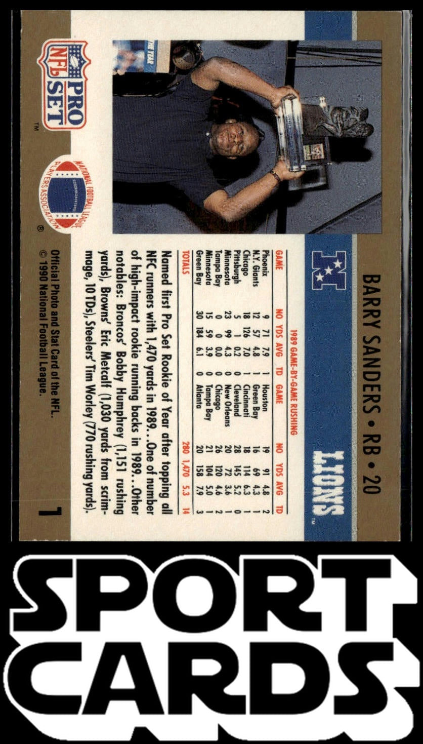 1990 Pro Set #1 Barry Sanders SportCards.com