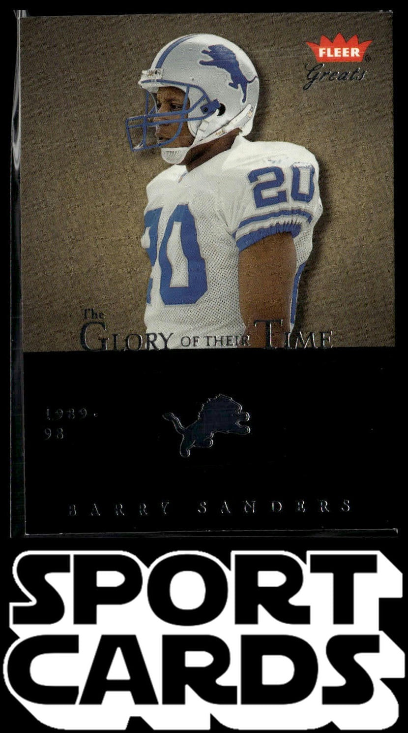 2004 Fleer Greats of the Game #22 GOT Barry Sanders Glory of Their Time #/1997