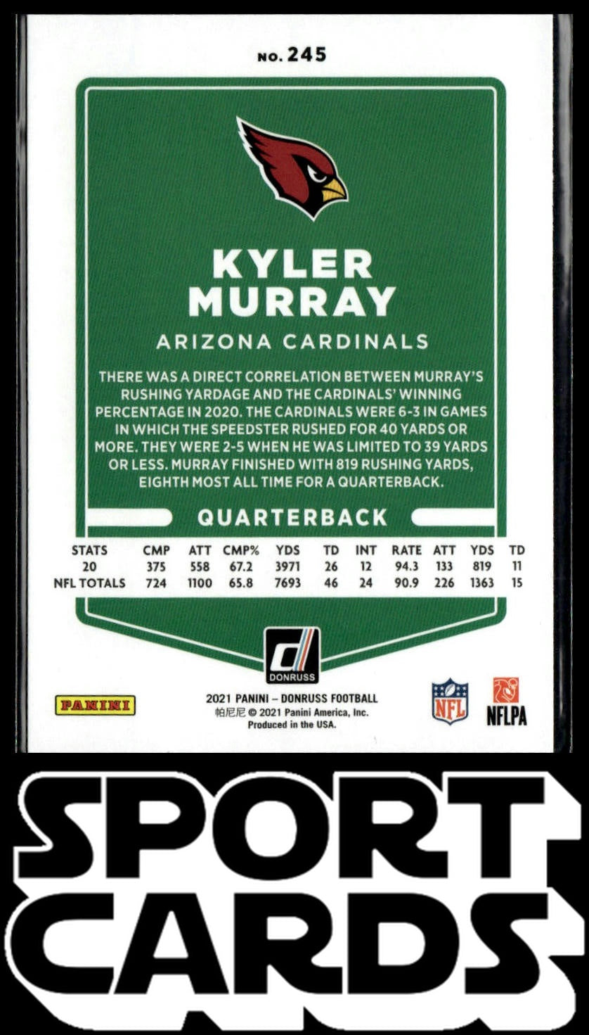 2021 Donruss #245 Kyler Murray SportCards.com