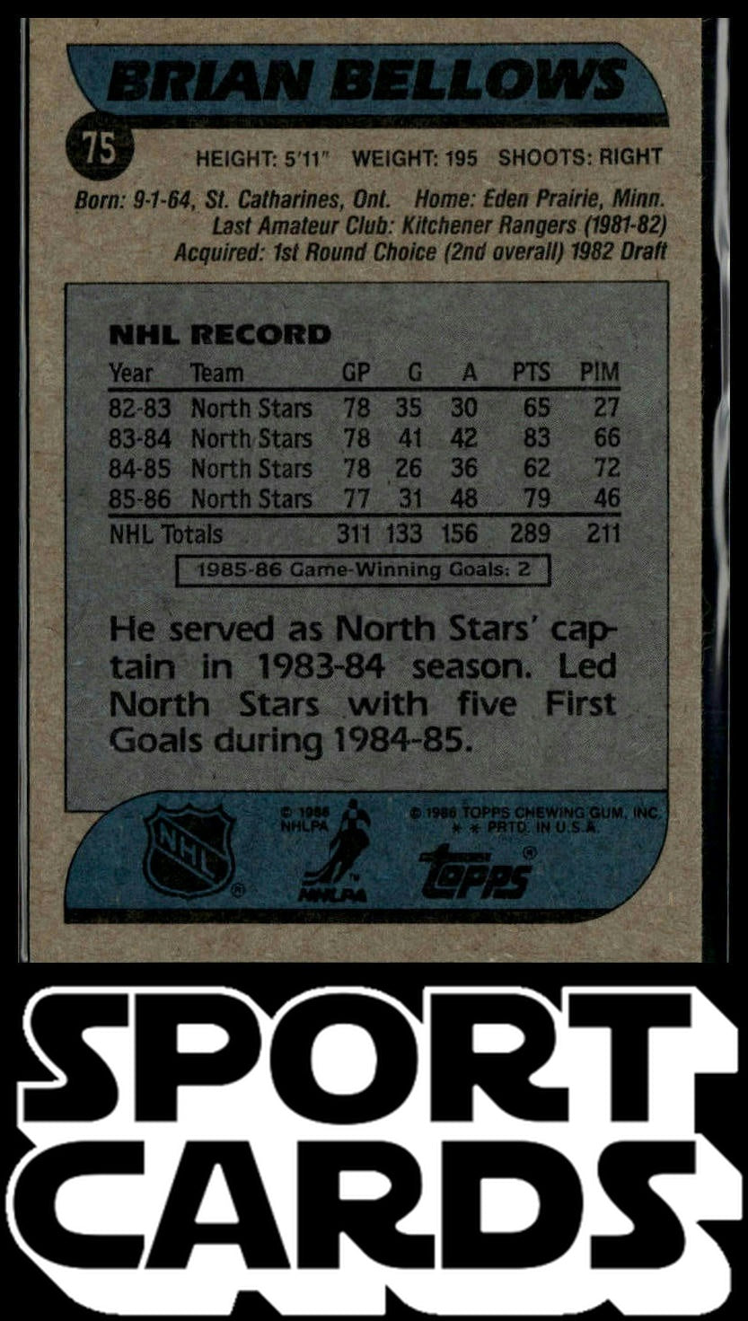 1986-87 Topps #75 Brian Bellows SportCards.com