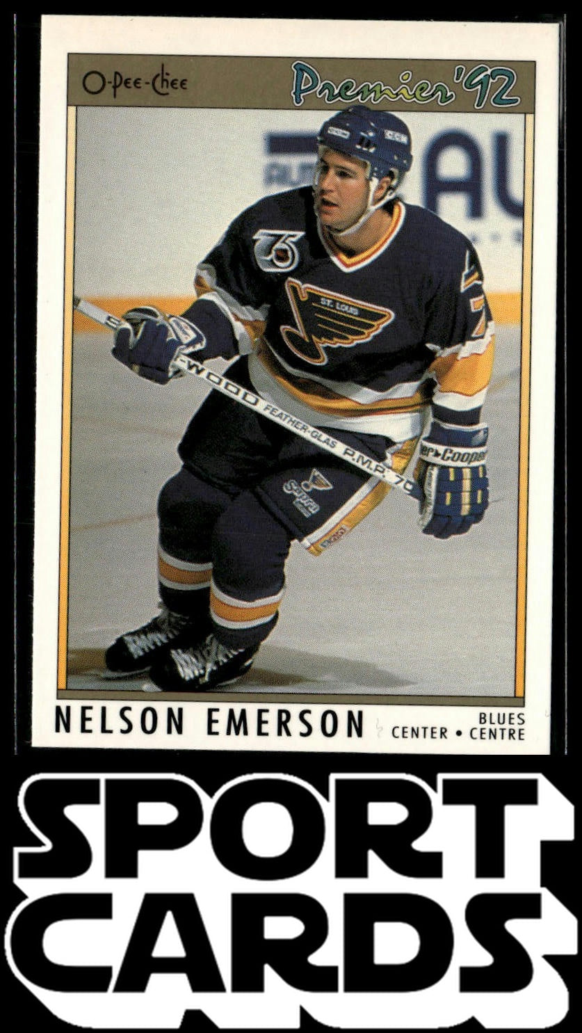 1991-92 O-Pee-Chee Premier #138 Nelson Emerson SportCards.com