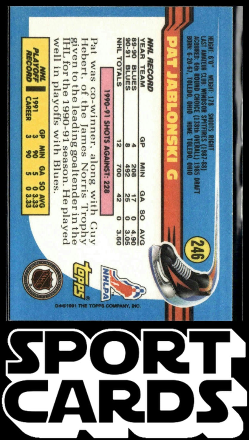 1991-92 Topps #246 Pat Jablonski SportCards.com