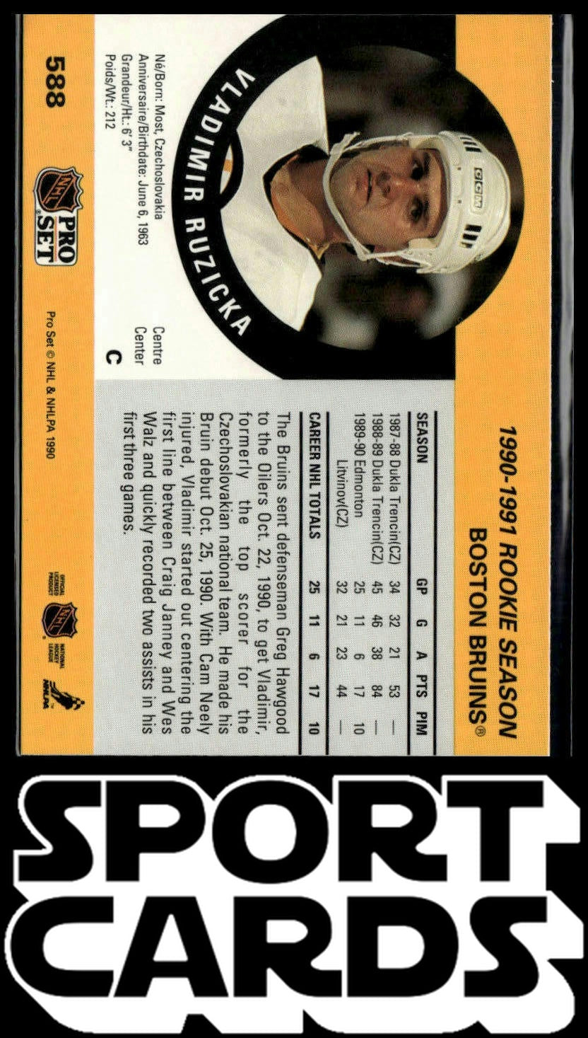 1990-91 Pro Set #588 Vladimir Ruzicka SportCards.com
