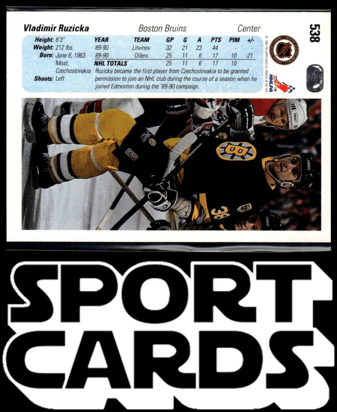 1990-91 Upper Deck #538c Vladimir Ruzicka SportCards.com