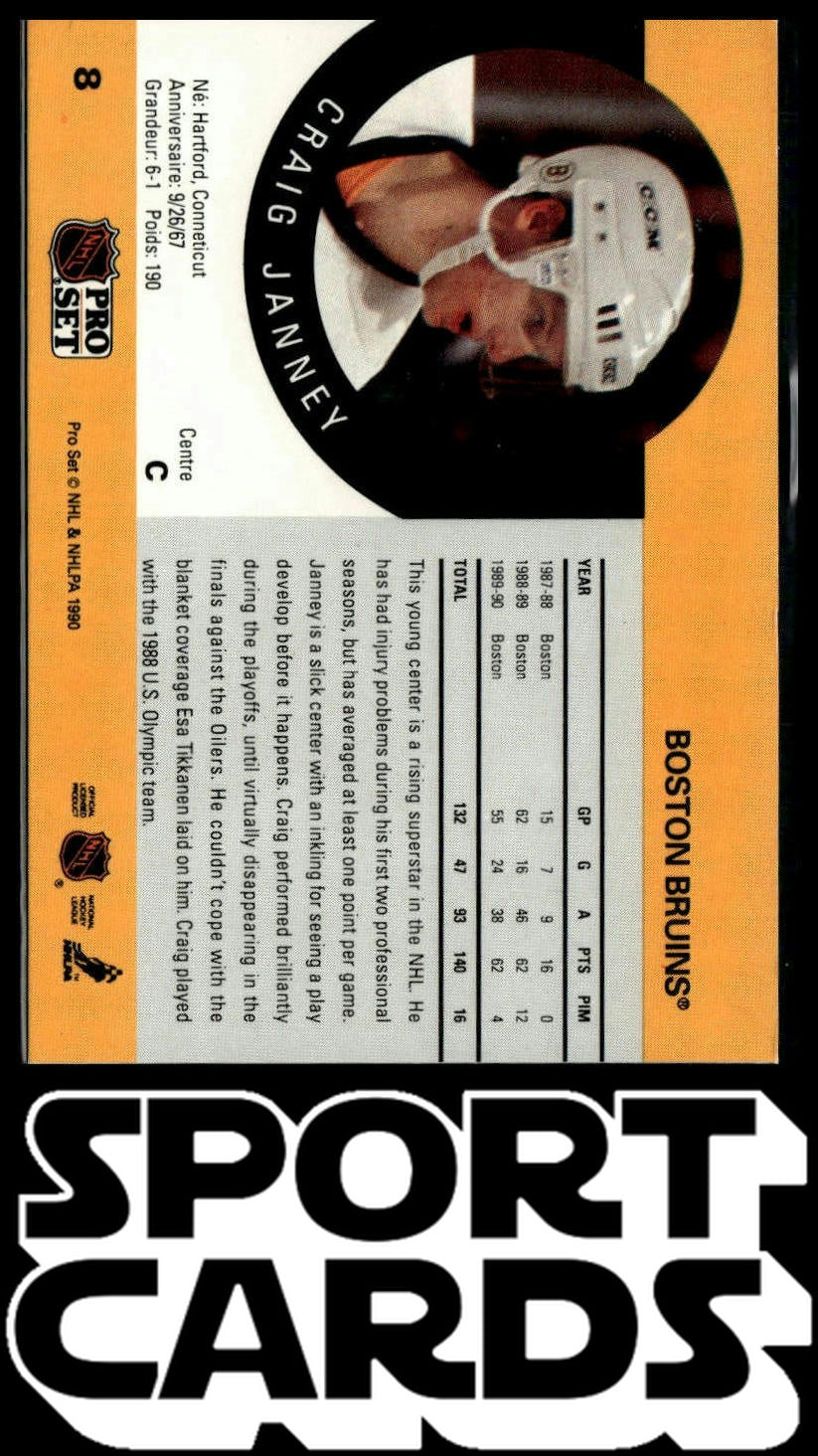 1990-91 Pro Set #8 Craig Janney SportCards.com