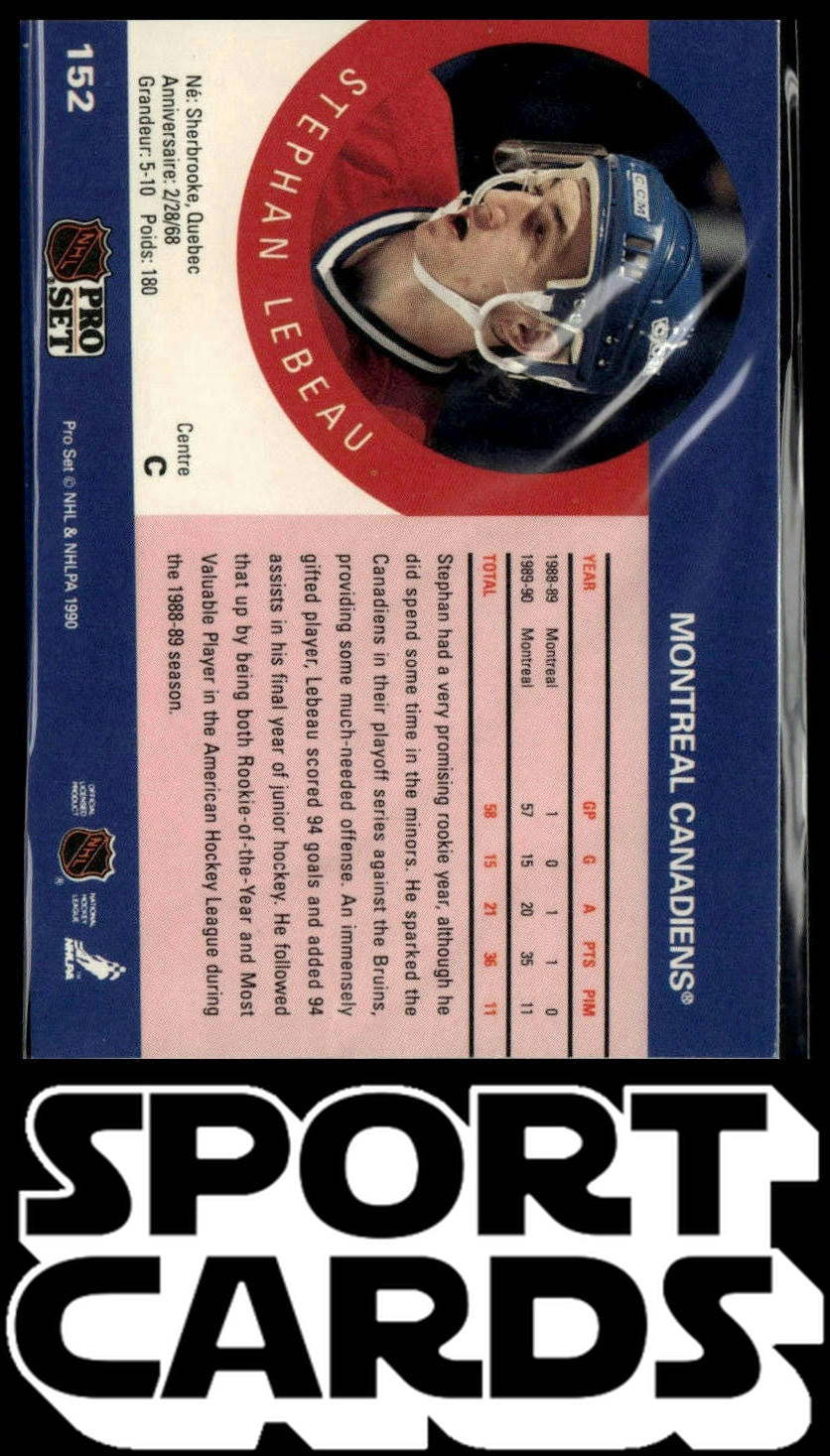 1990-91 Pro Set #152 Stephan Lebeau SportCards.com