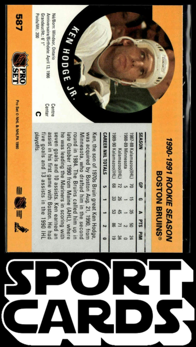 1990-91 Pro Set #587 Ken Hodge Jr. SportCards.com