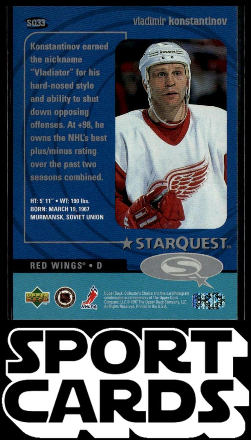 1997-98 Collector's Choice #SQ33 Vladimir Konstantinov StarQuest SportCards.com
