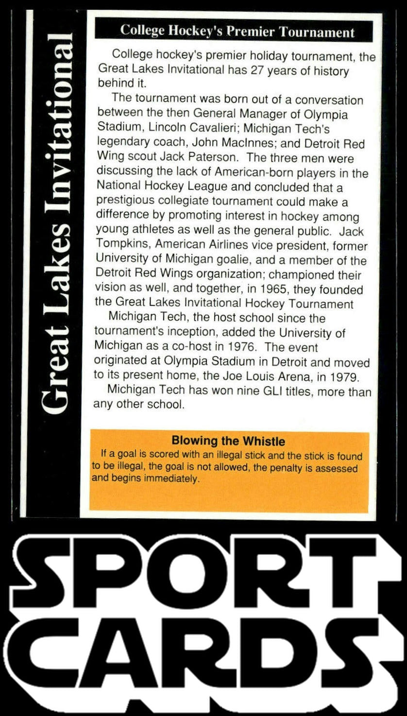 1991-92 Michigan Tech Huskies (NCAA) #NNO Great Lakes Invitational