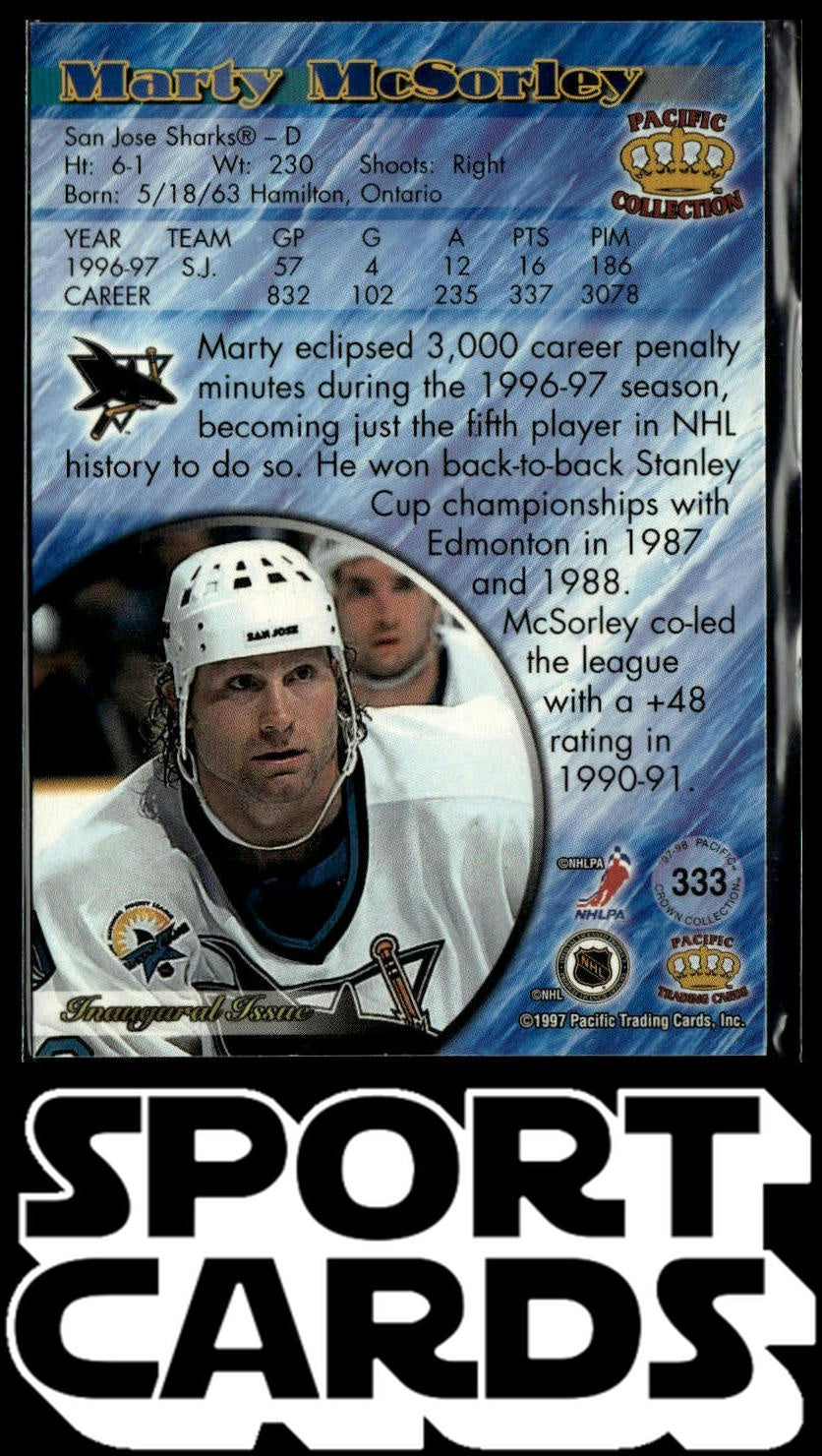 1997-98 Pacific Crown Collection #333 Marty McSorley Silver SportCards.com