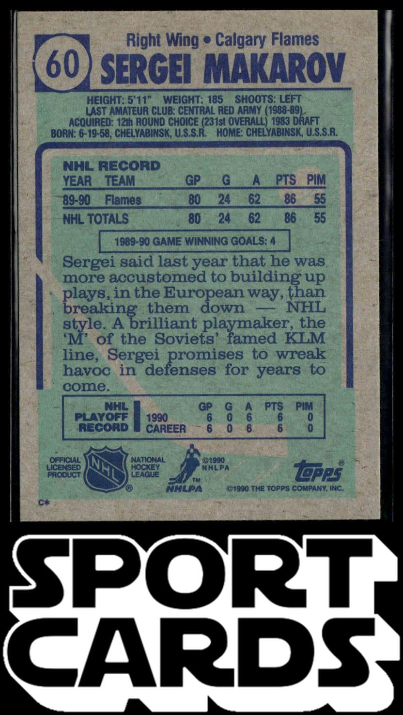 1990-91 Topps #60a Sergei Makarov SportCards.com