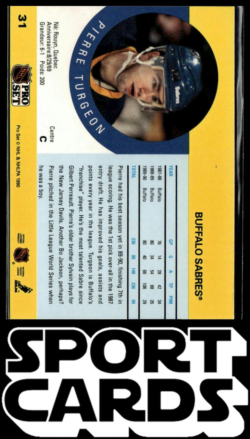 1990-91 Pro Set #31 Pierre Turgeon SportCards.com