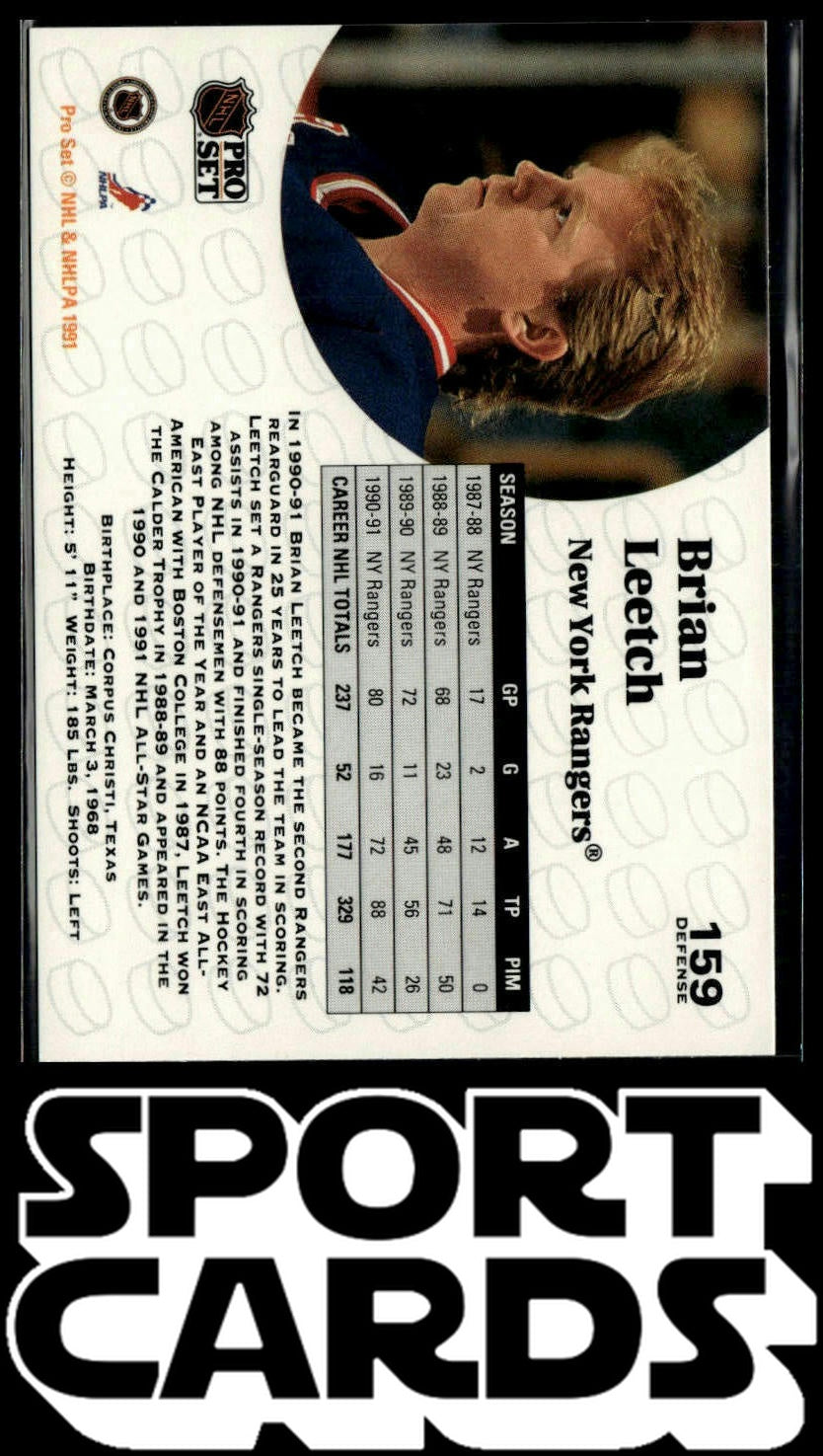 1991-92 Pro Set #159 Brian Leetch SportCards.com